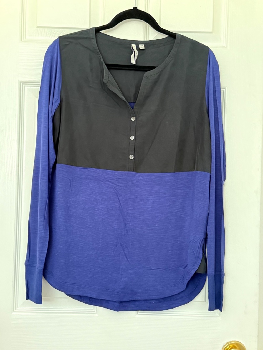 CK Jeans Black/Blue Relaxed Fit Top